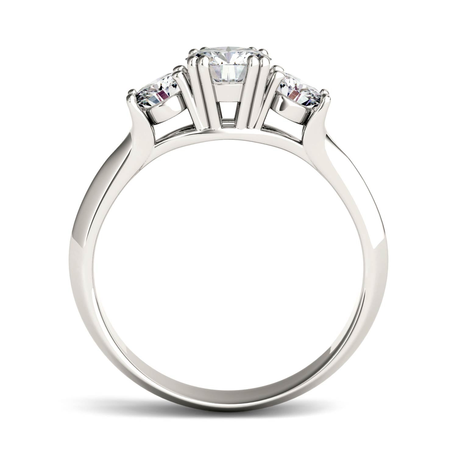 1.06 CTW Moissanite Three Stone Ring