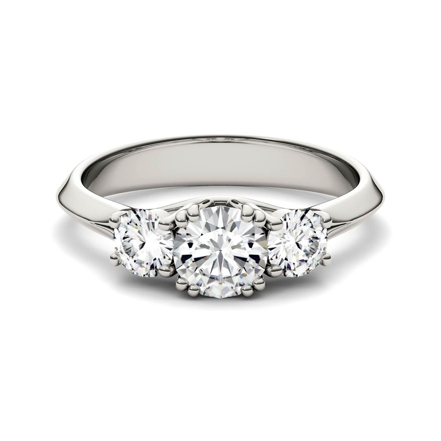 1.06 CTW Moissanite Three Stone Ring