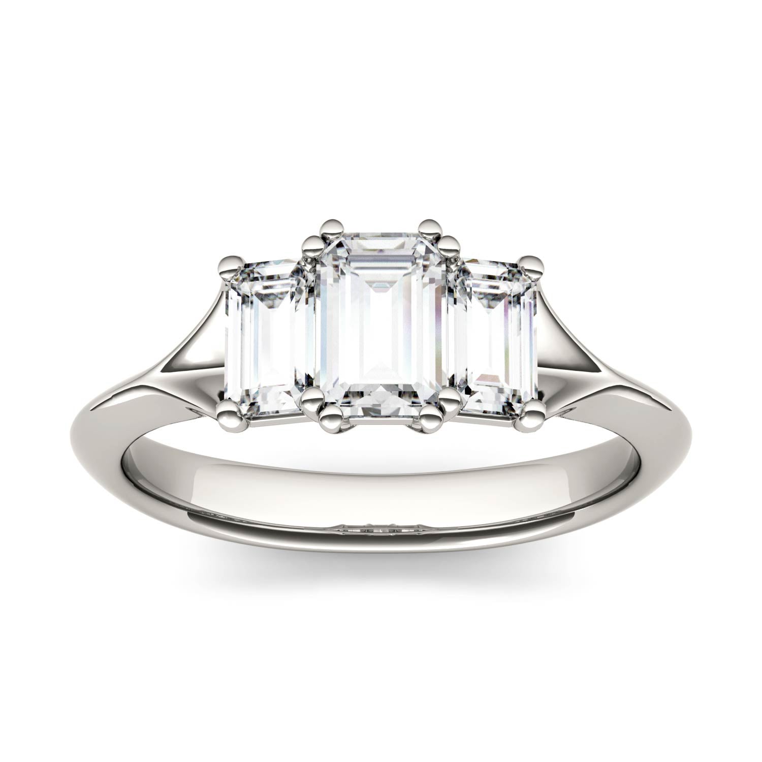 1.36 CTW Radiant Moissanite Ring