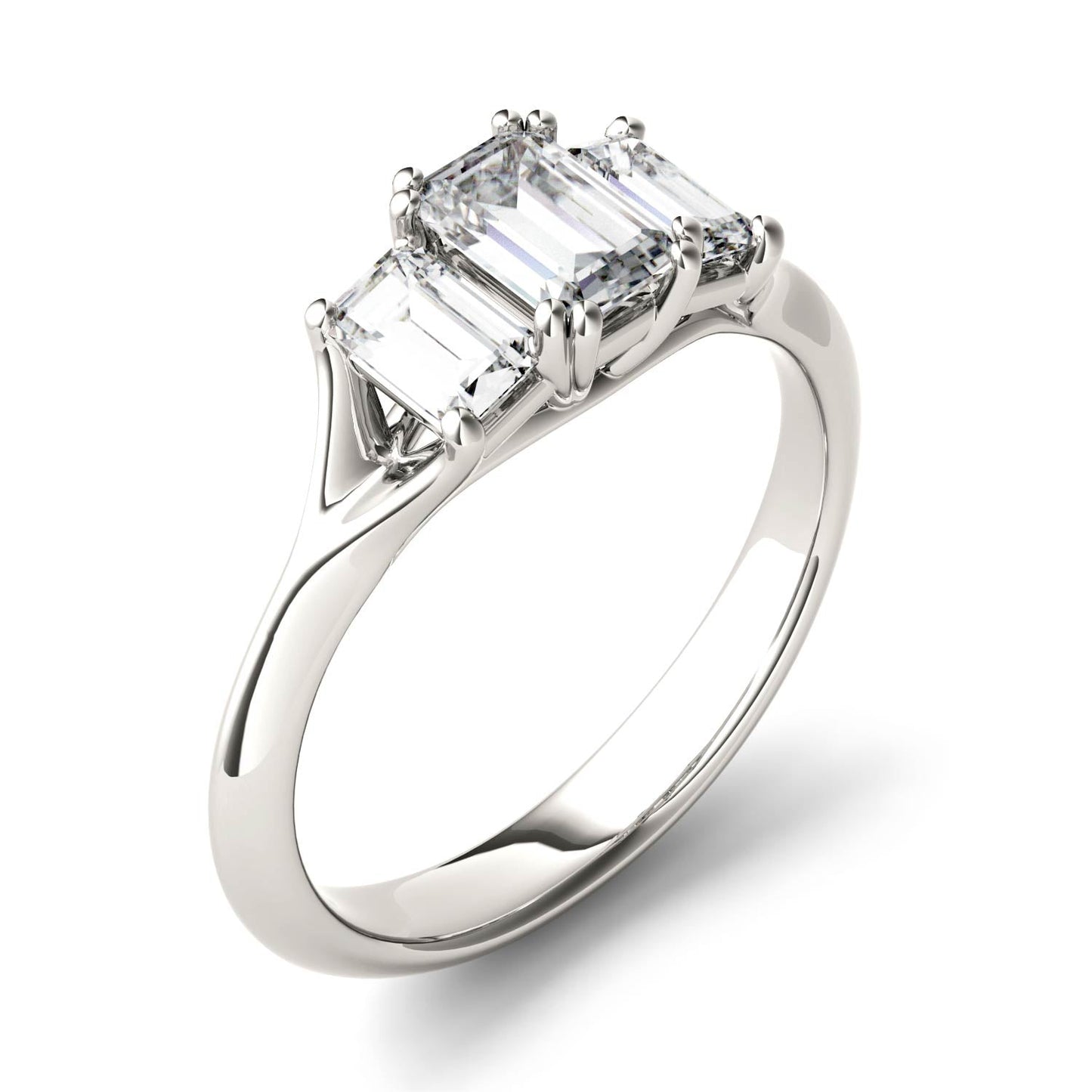 1.36 CTW Radiant Moissanite Ring