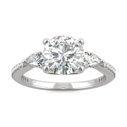 2.50 CTW Round Moissanite Engagement Ring