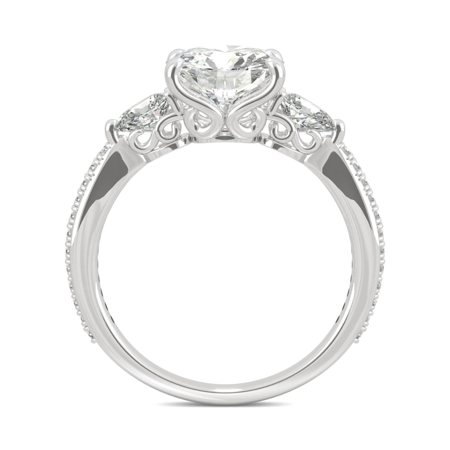 2.50 CTW Round Moissanite Engagement Ring