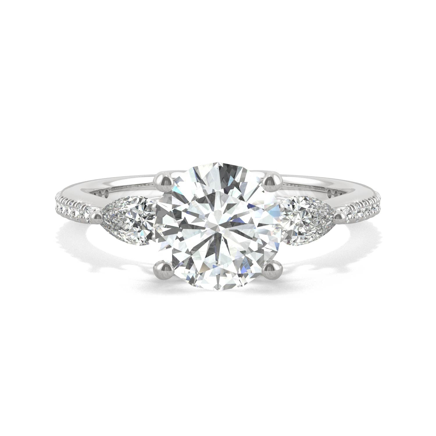 2.50 CTW Round Moissanite Engagement Ring