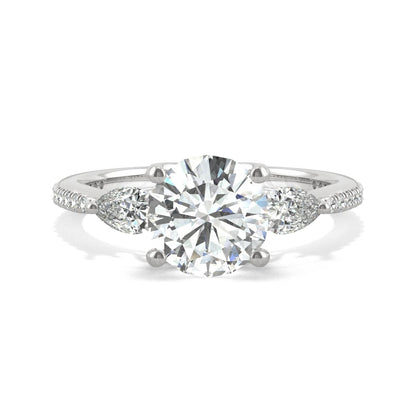 2.50 CTW Round Moissanite Engagement Ring