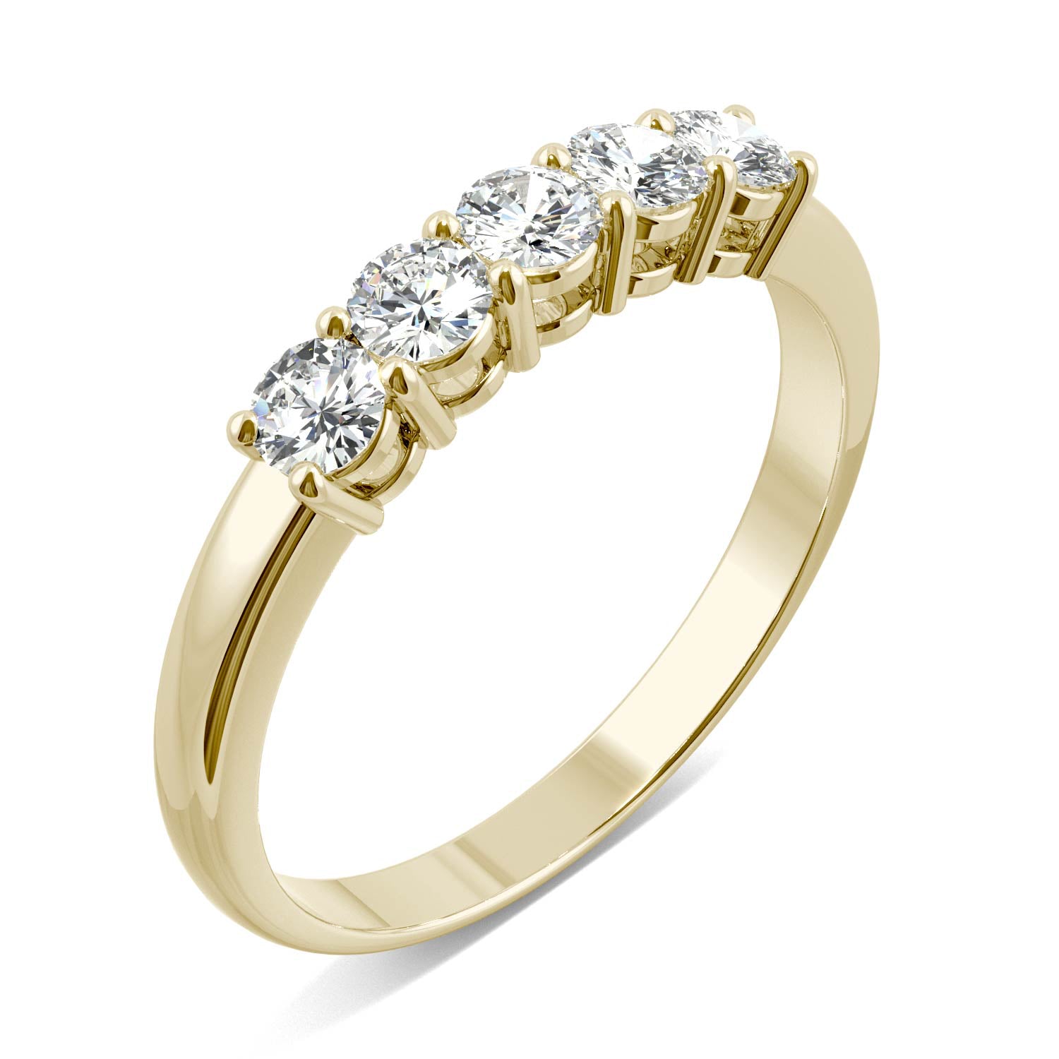 Moissanite Five Stone Ring 14K Gold