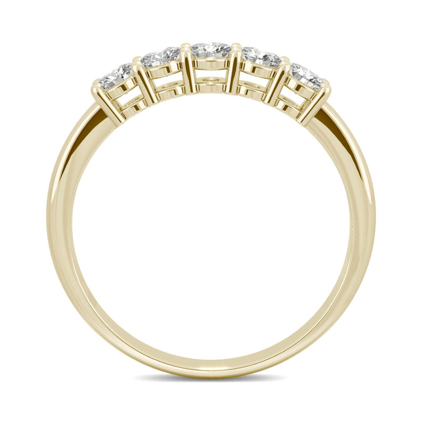 Moissanite Five Stone Ring 14K Gold