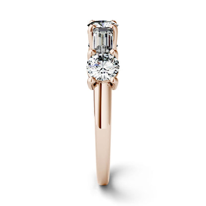 1.15 CTW Moissanite Rose Gold Stackable Ring