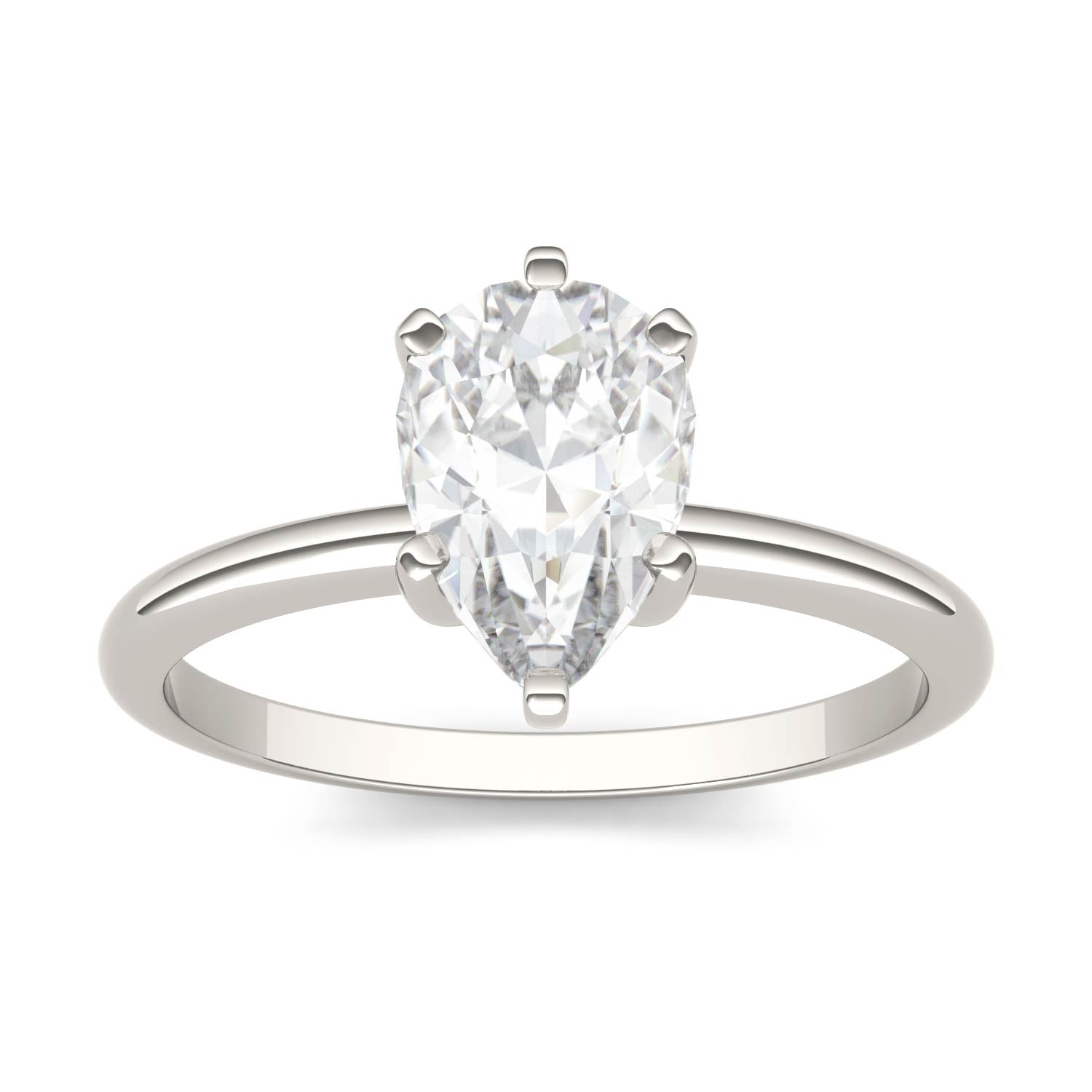 1.50 CTW Pear Moissanite Engagement Ring