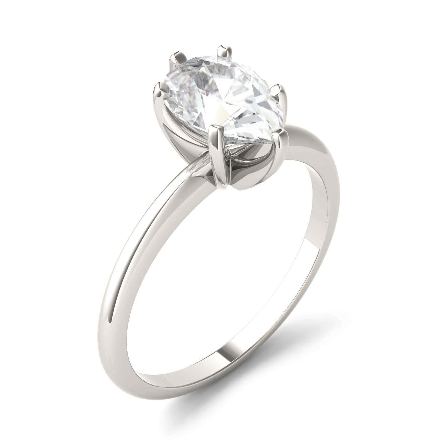 1.50 CTW Pear Moissanite Engagement Ring