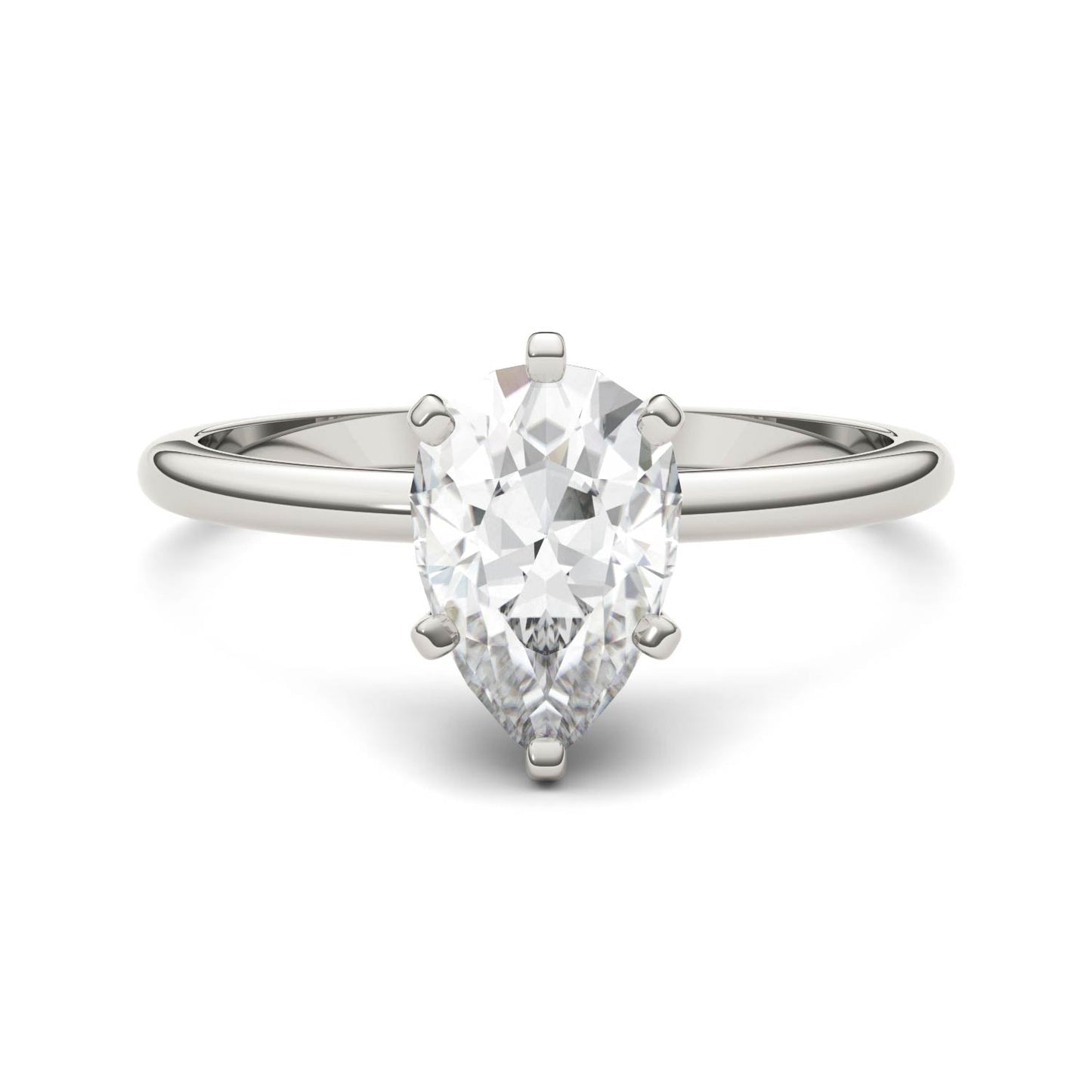 1.50 CTW Pear Moissanite Engagement Ring