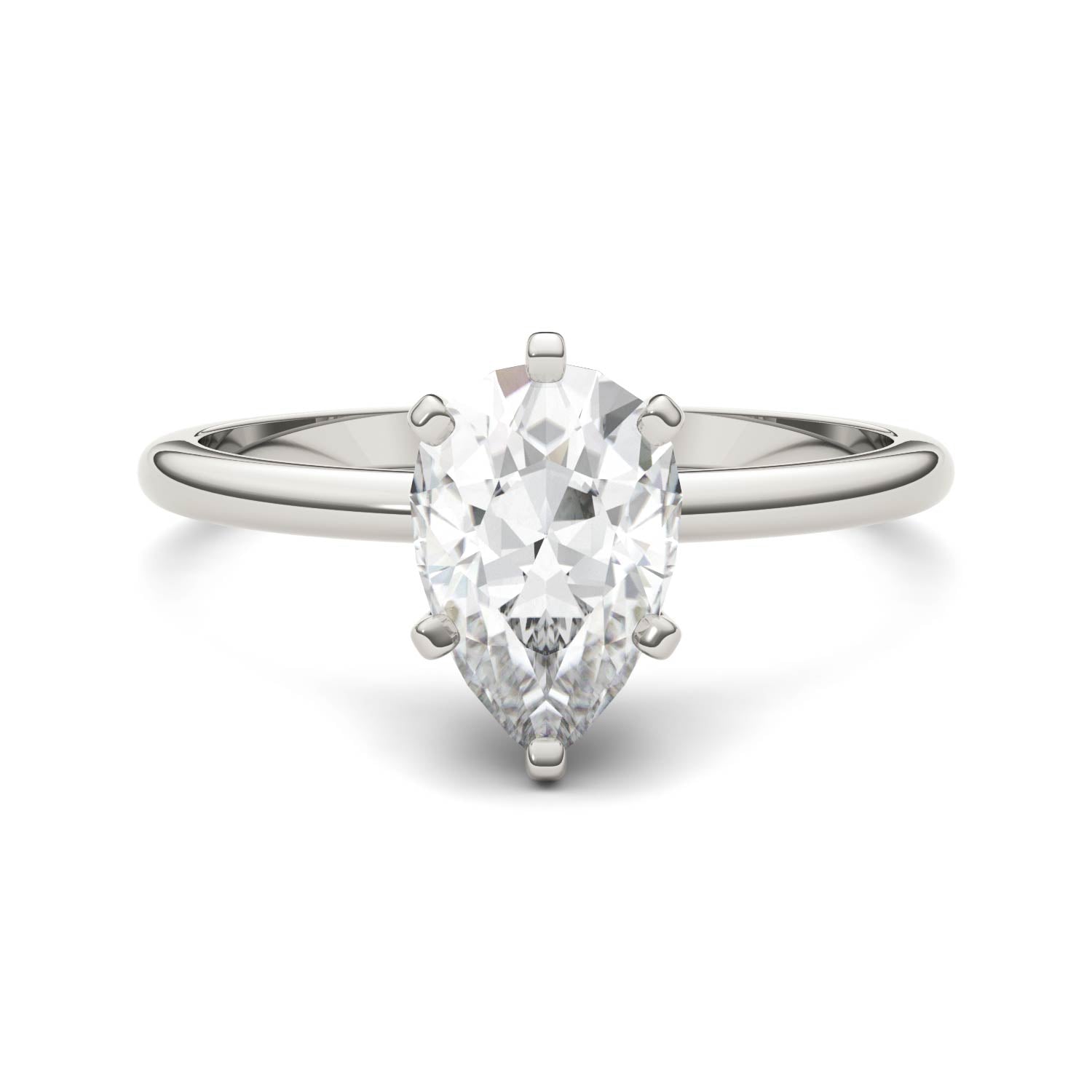 1.50 CTW Pear Moissanite Engagement Ring