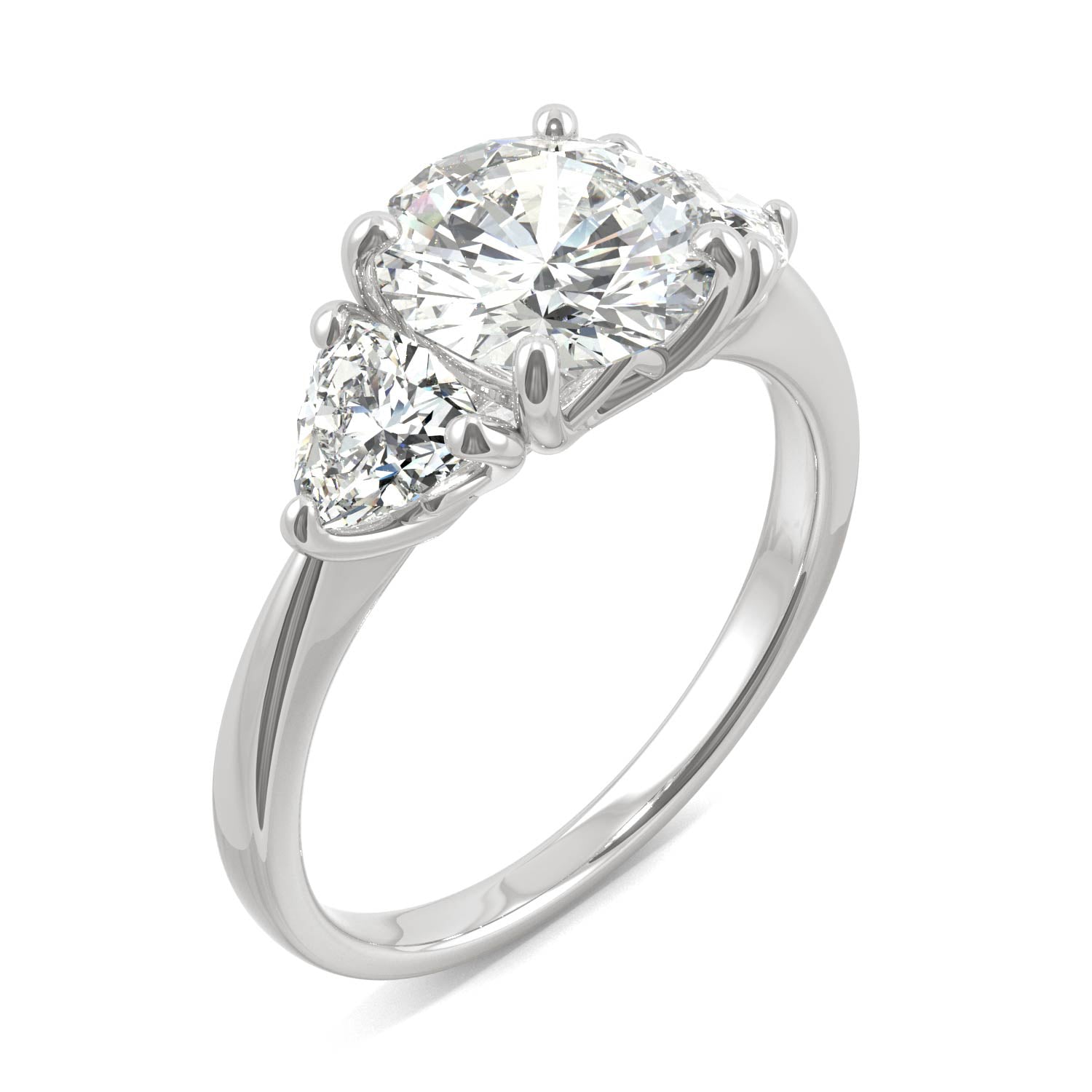 2.70 CTW Round Moissanite Engagement Ring