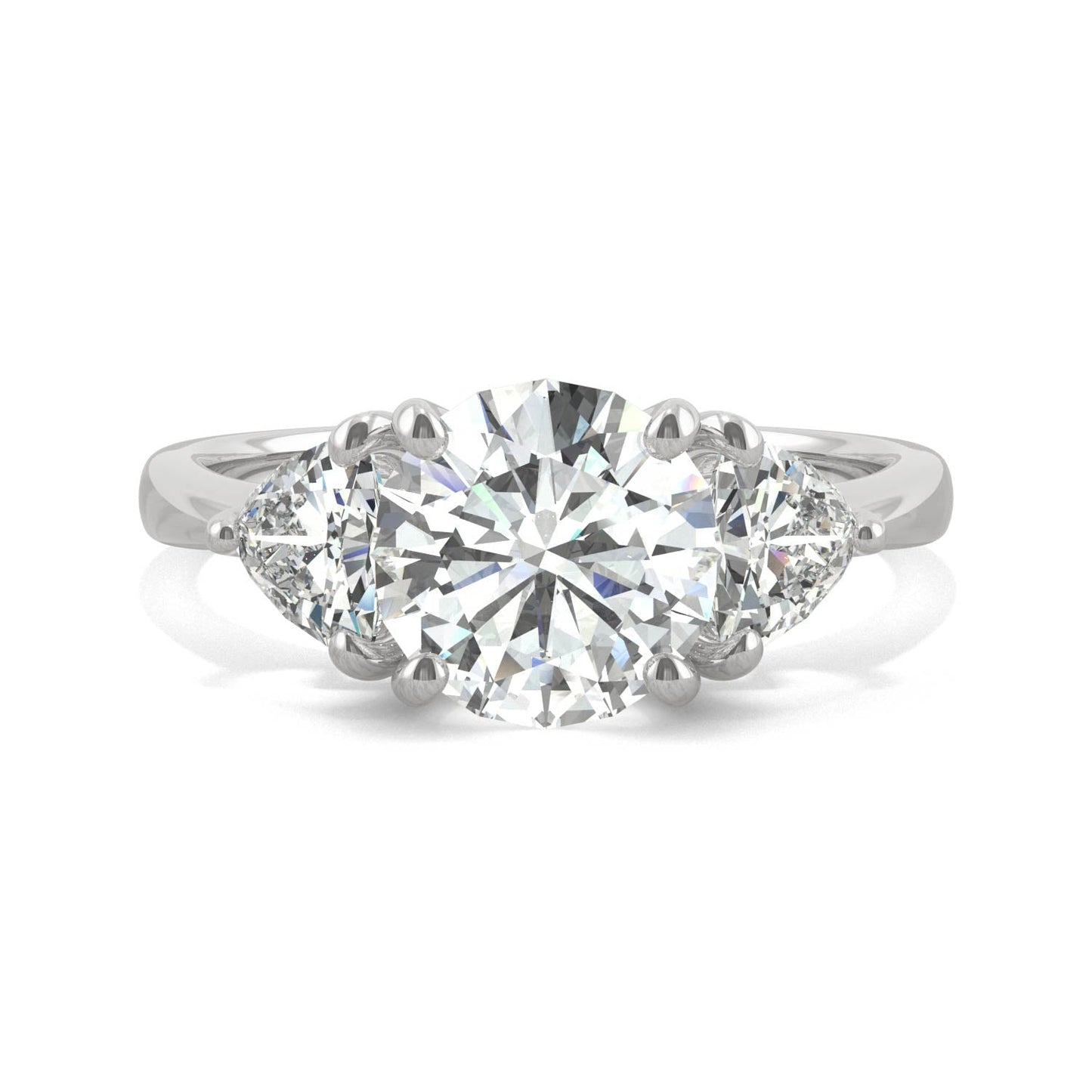 2.70 CTW Round Moissanite Engagement Ring