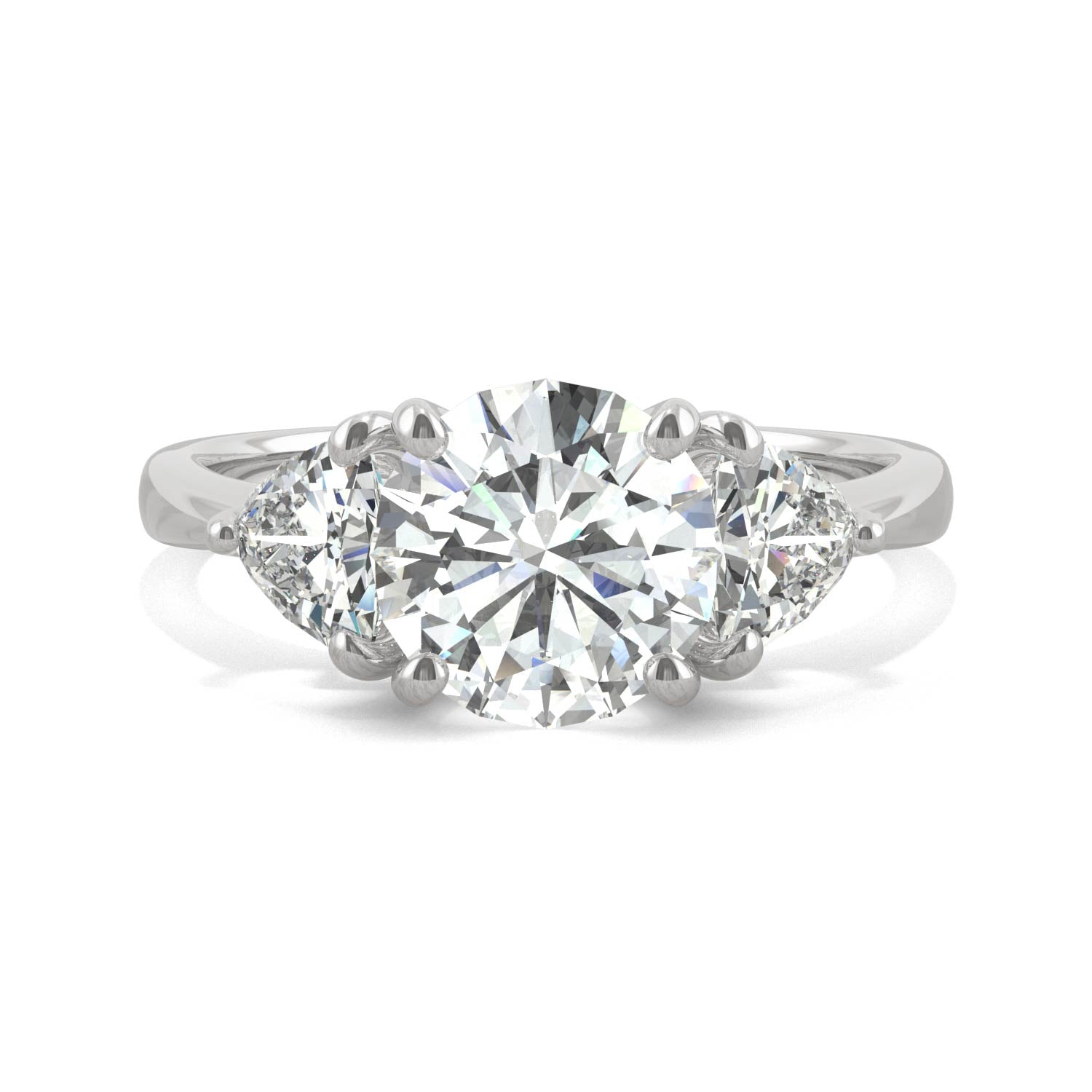 2.70 CTW Round Moissanite Engagement Ring