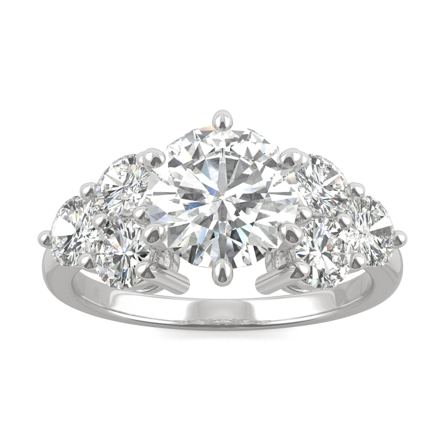 3.28 CTW Round Moissanite Engagement Ring