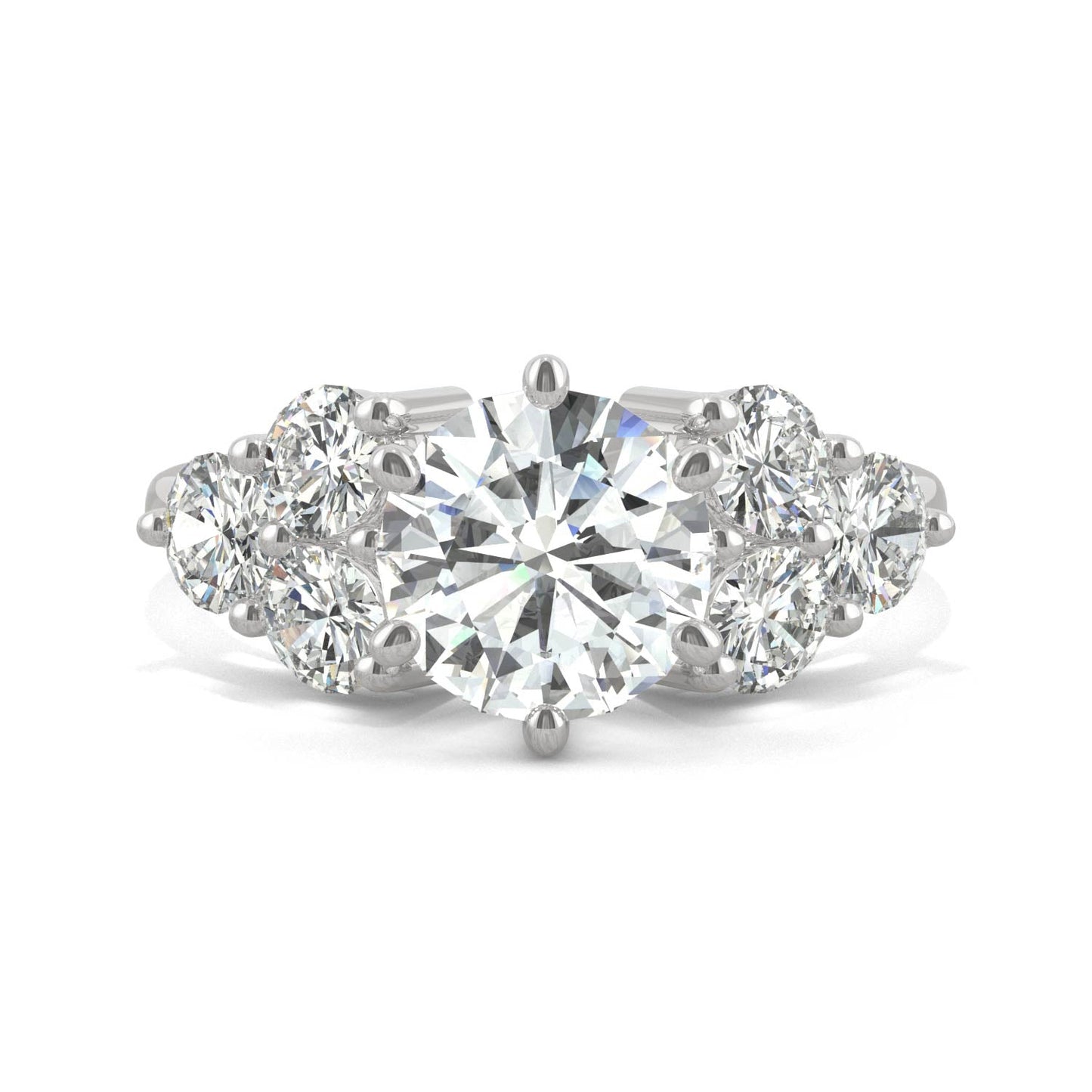 3.28 CTW Round Moissanite Engagement Ring