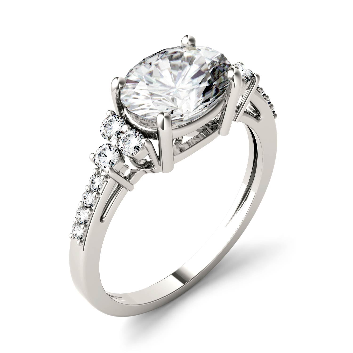 Moissanite Oval Engagement Ring