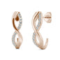 0.16 CTW DEW Moissanite Infinity J-Hoop Earrings