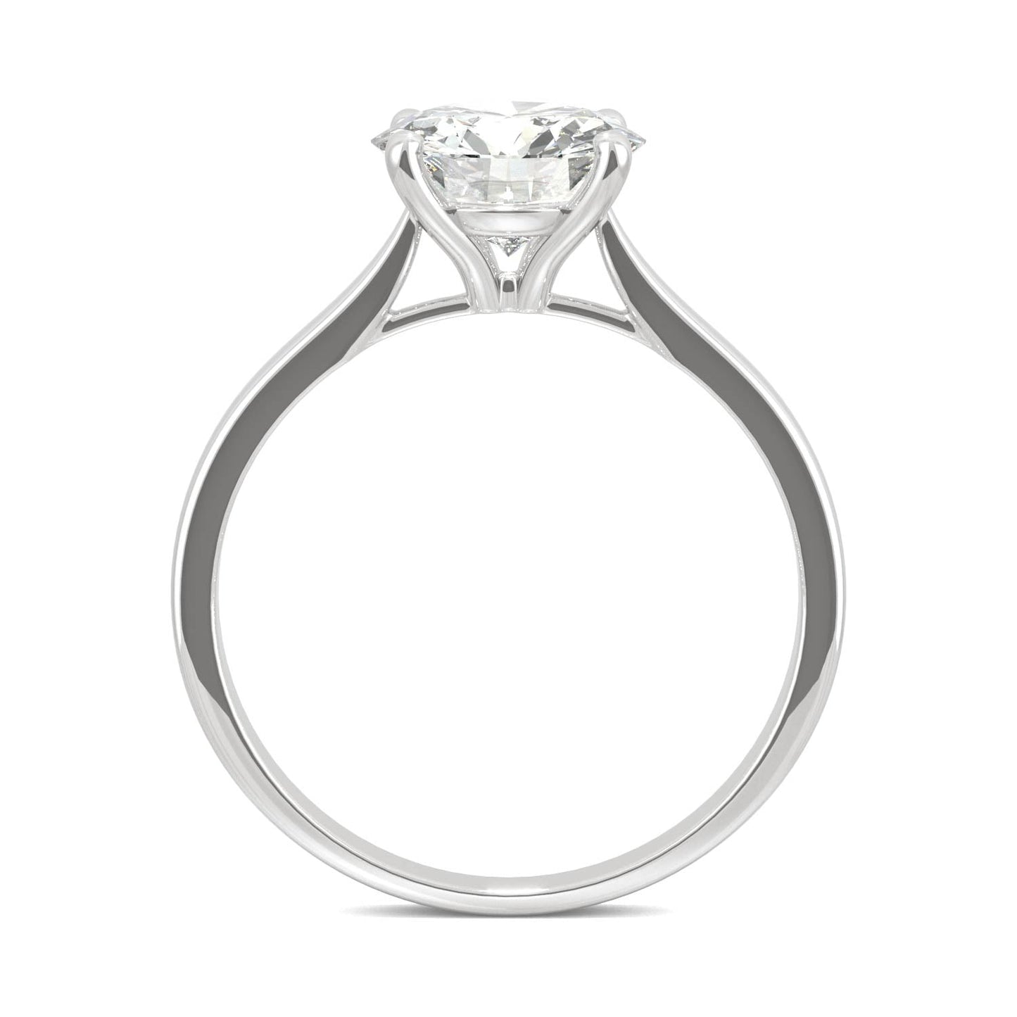 1.90 CTW DEW Round Moissanite Solitaire Engagement Ring