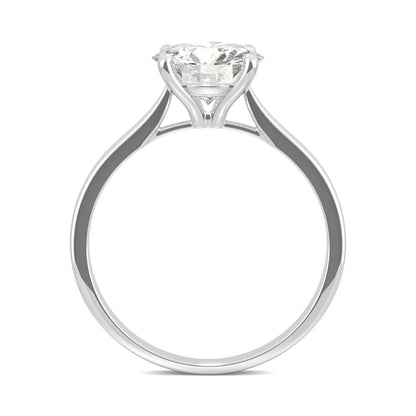 1.90 CTW DEW Round Moissanite Solitaire Engagement Ring