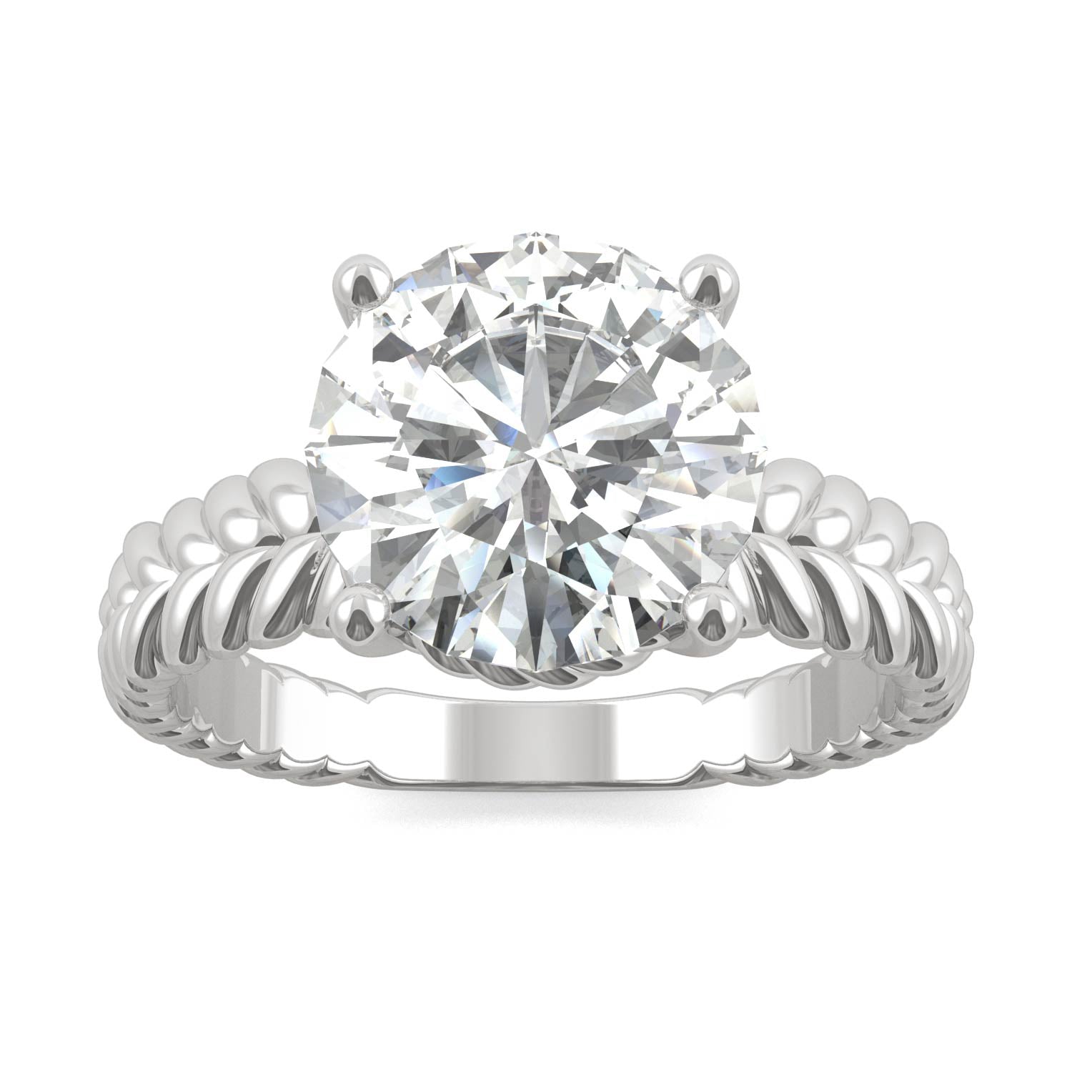 2.70 CTW Round Moissanite Engagement Ring