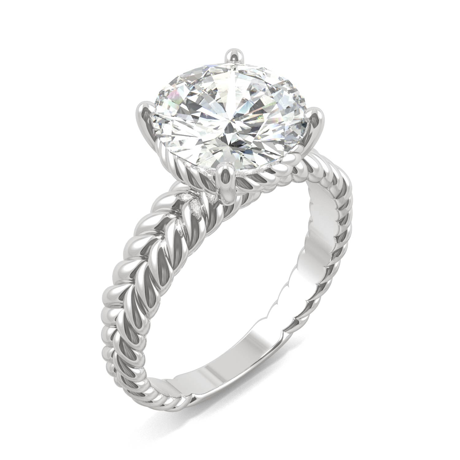 2.70 CTW Round Moissanite Engagement Ring