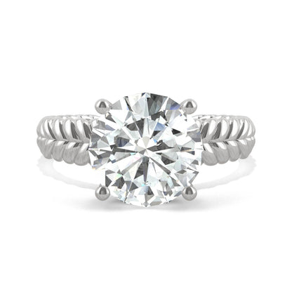 2.70 CTW Round Moissanite Engagement Ring