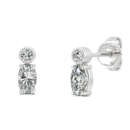 0.58 CTW Moissanite Drop Earrings