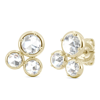 0.56 CTW Moissanite Cluster Earrings