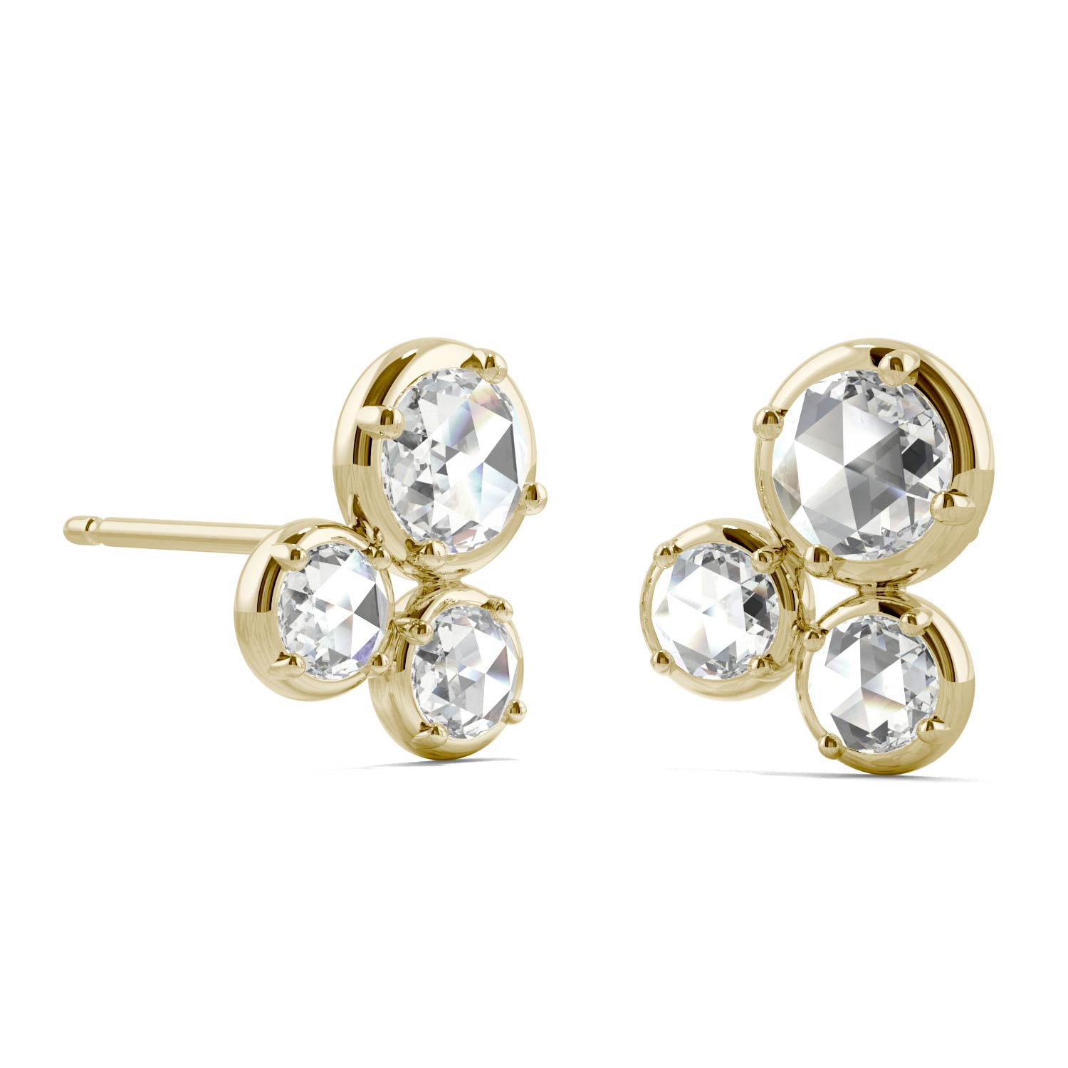 0.56 CTW Moissanite Cluster Earrings