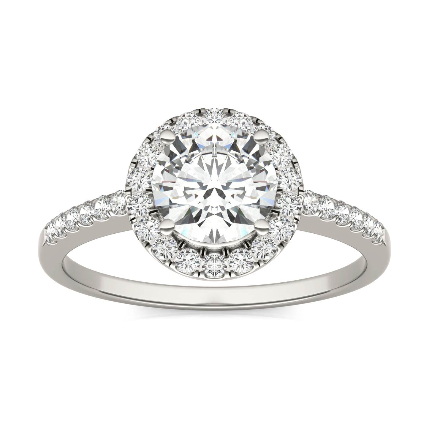 1.30 CTW Moissanite Halo Ring