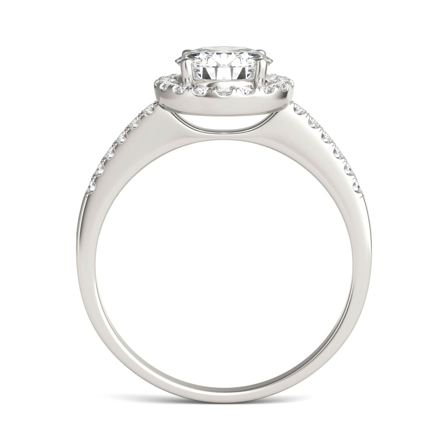 1.30 CTW Moissanite Halo Ring