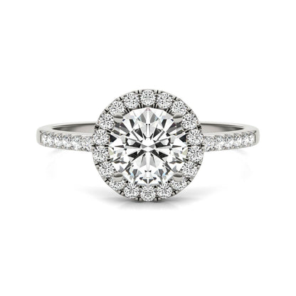 1.30 CTW Moissanite Halo Ring