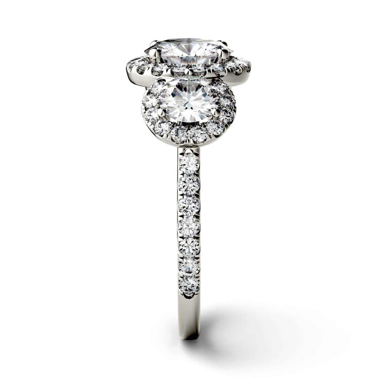 3.09 CTW Round Moissanite Halo Ring