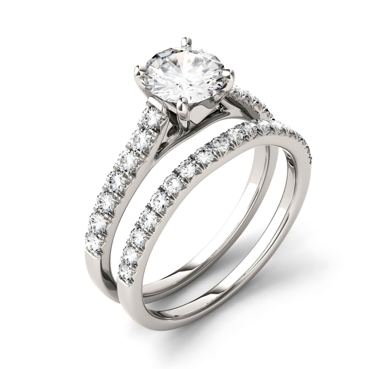 1.61 CTW Moissanite Bridal Set