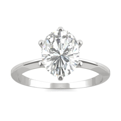 2.10 CTW Oval Moissanite Engagement Ring