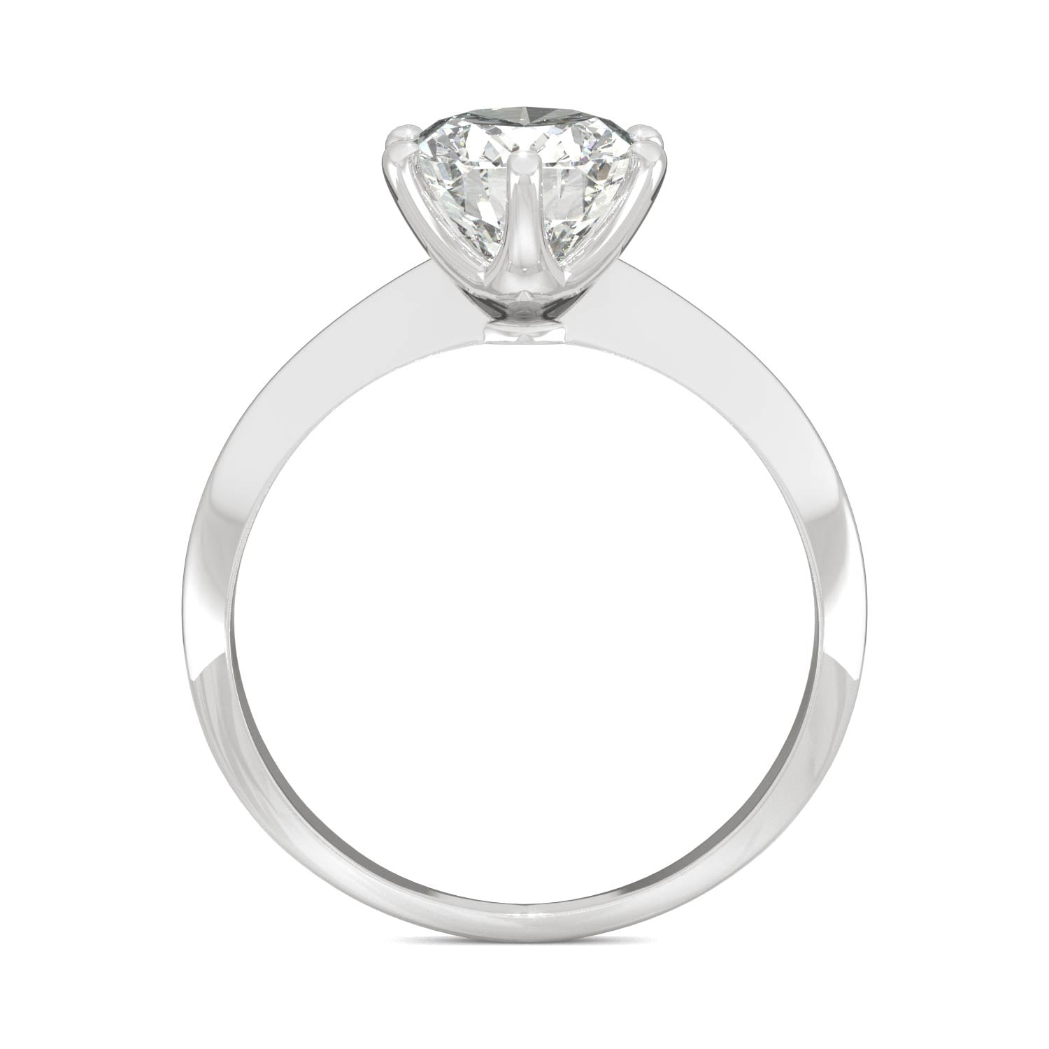 2.10 CTW Oval Moissanite Solitaire Ring