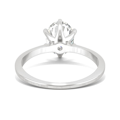 2.10 CTW Oval Moissanite Engagement Ring