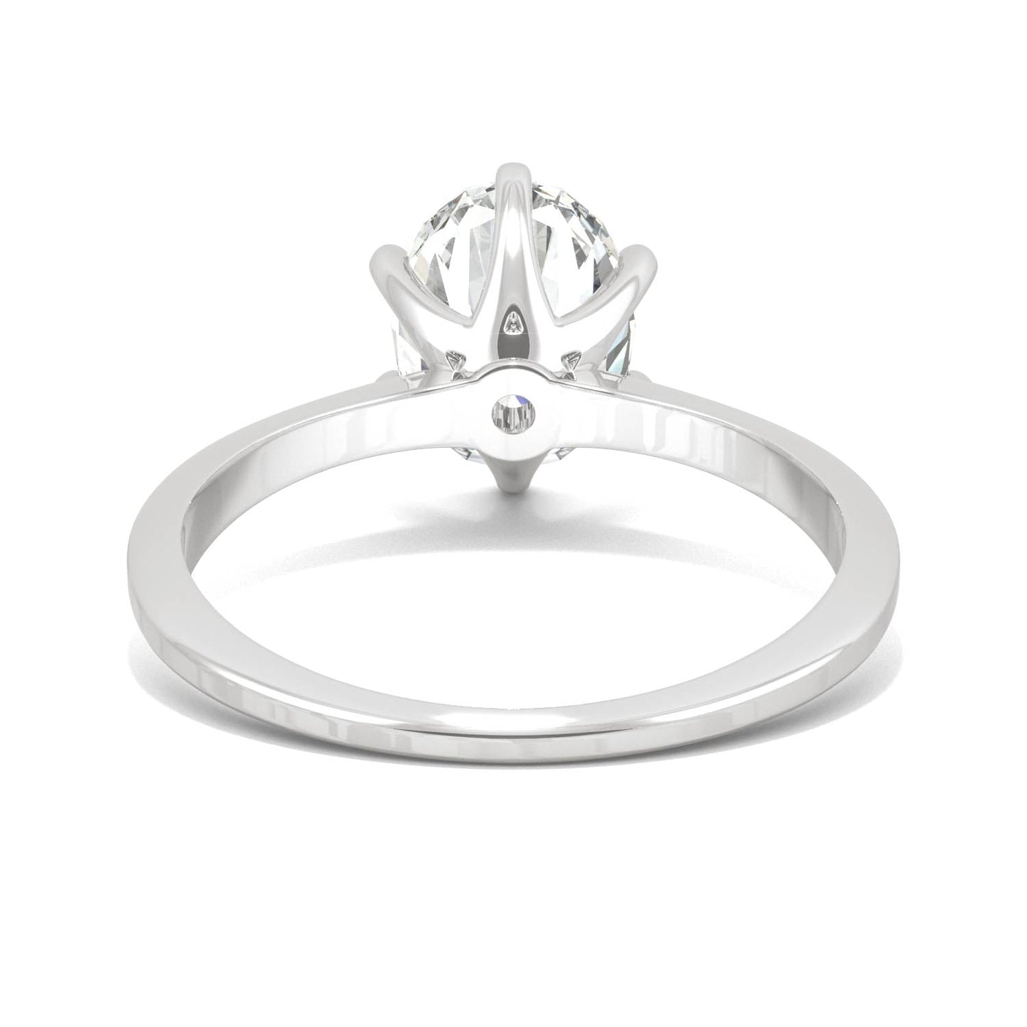 2.10 CTW Oval Moissanite Solitaire Ring