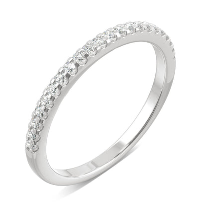 Moissanite White Gold Shared Prong Round Anniversary Ring