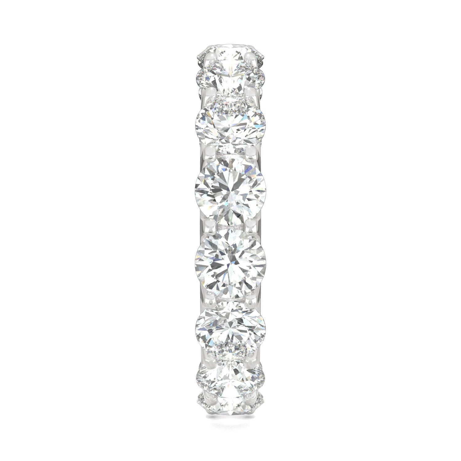 5.28 CTW Moissanite Eternity Band Ring in 14K White Gold