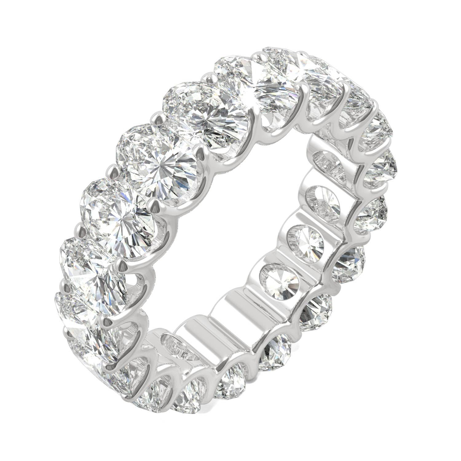 9.00 CTW Oval Moissanite Eternity Ring