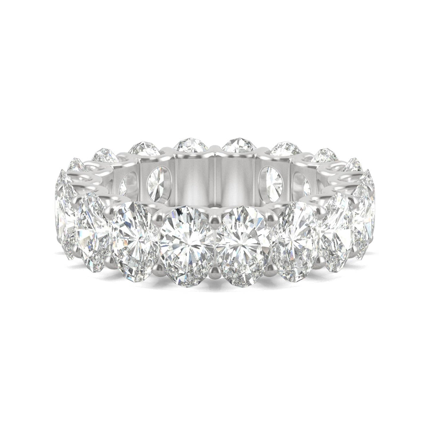 9.00 CTW Oval Moissanite Eternity Ring