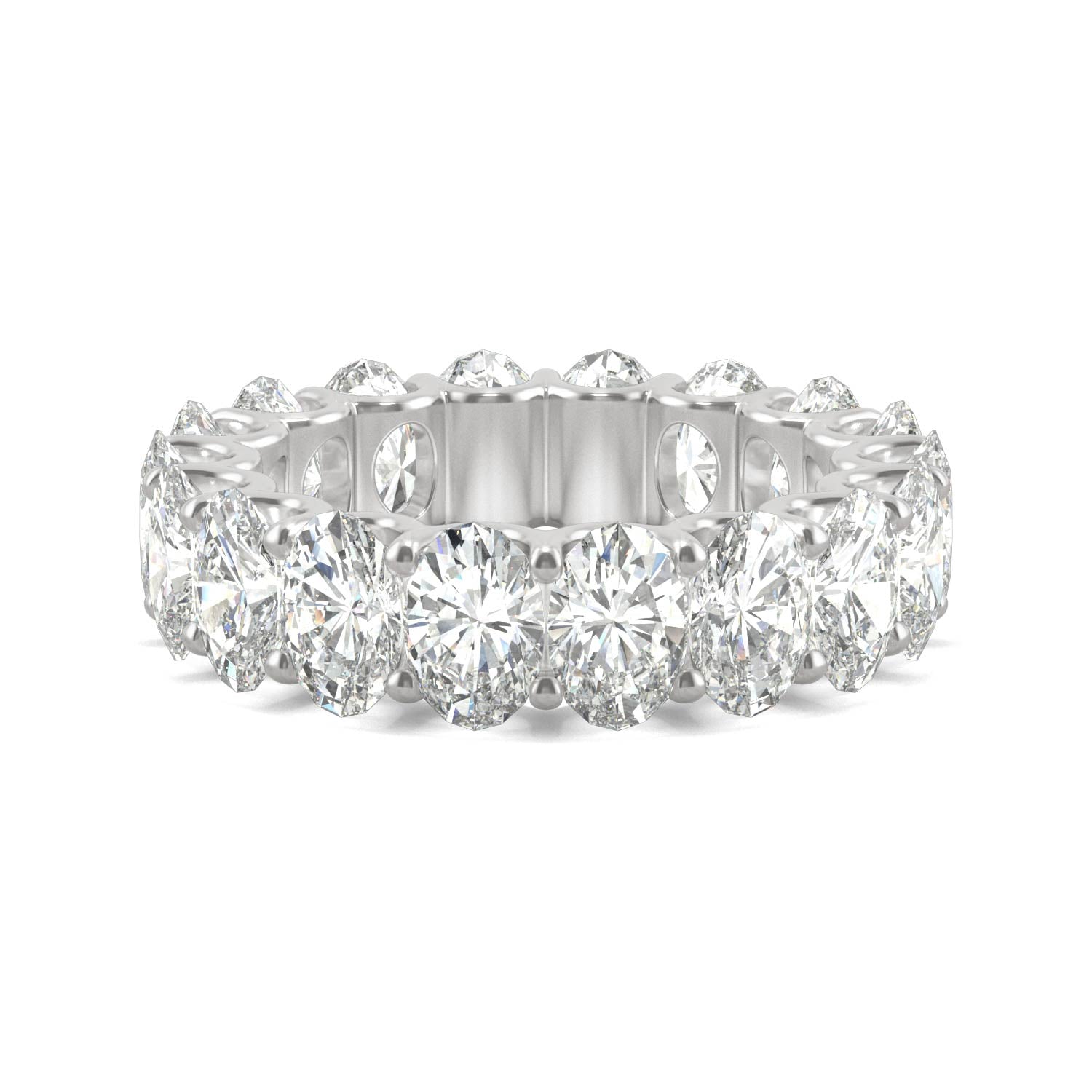 9.00 CTW Oval Moissanite Eternity Ring