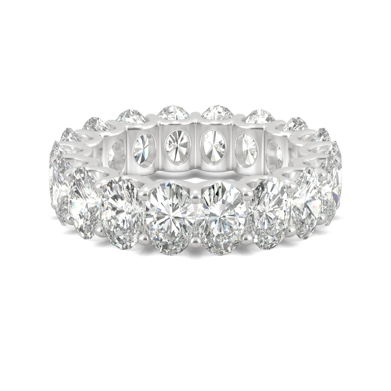 9.00 CTW Oval Moissanite Eternity Ring