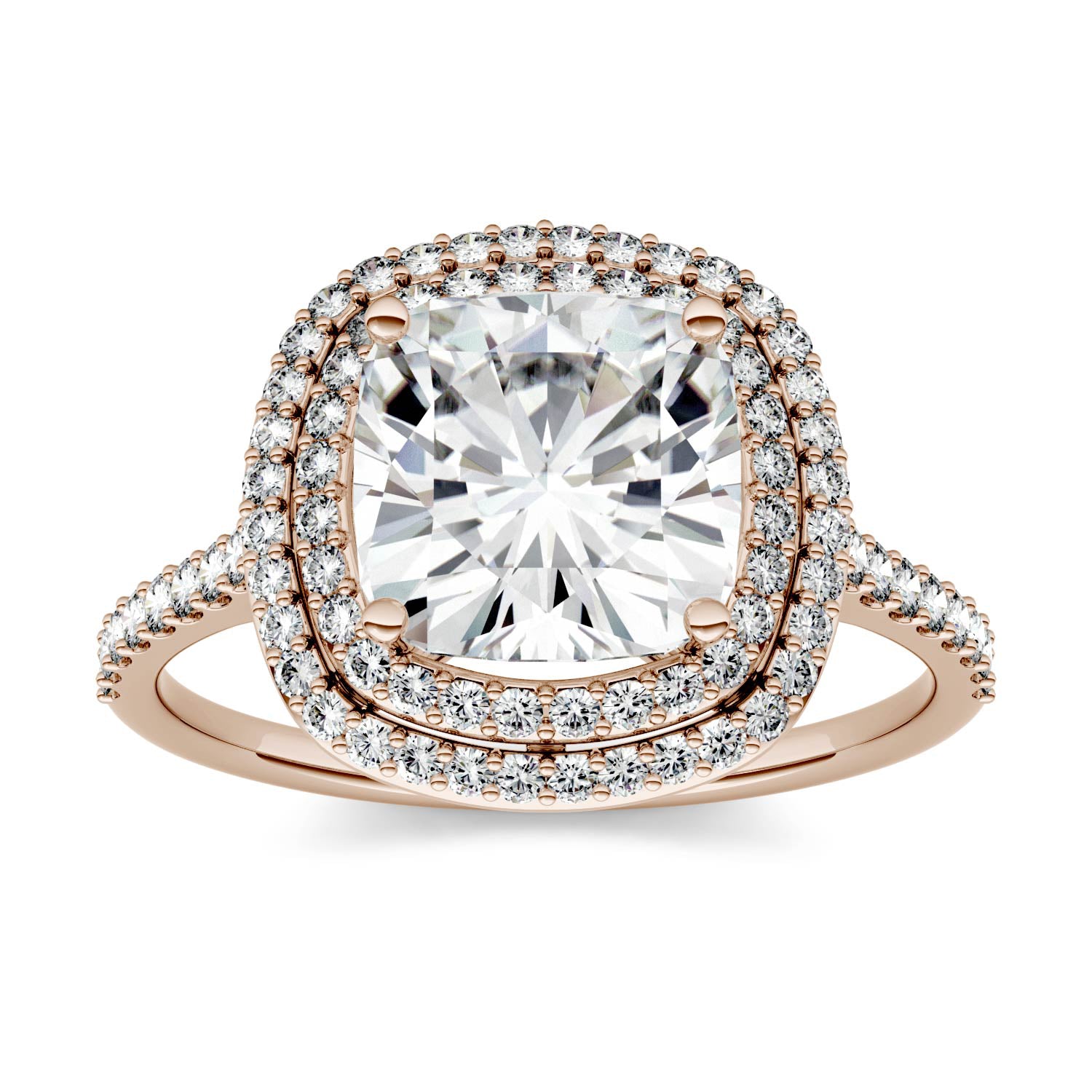 2.90 CTW Moissanite Rose Gold Ring