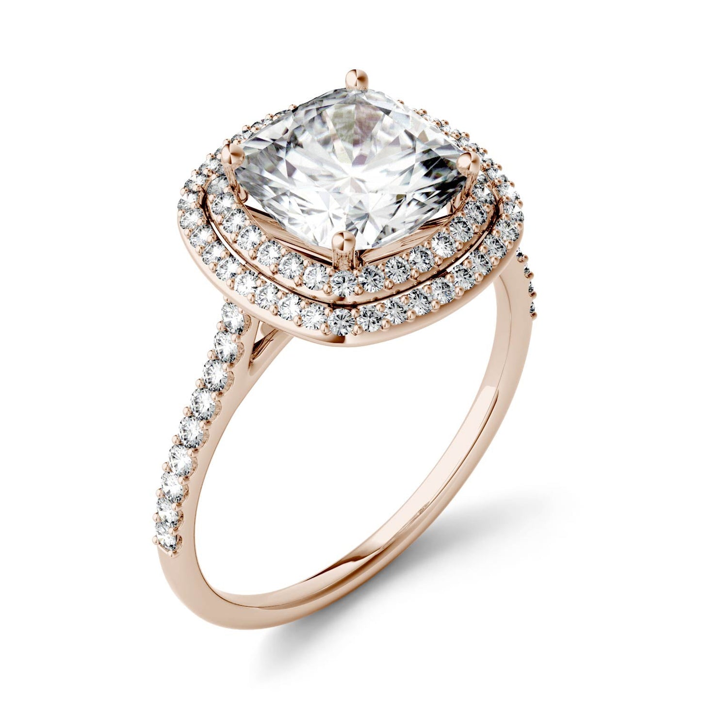 2.90 CTW Moissanite Rose Gold Ring