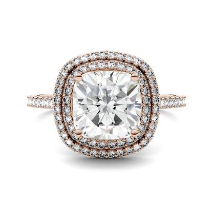 2.90 CTW Moissanite Rose Gold Ring