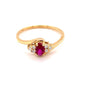 Lab Created Ruby & Moissanite Ring