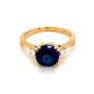 2.84 CTW Lab Created Sapphire & Moissanite Ring